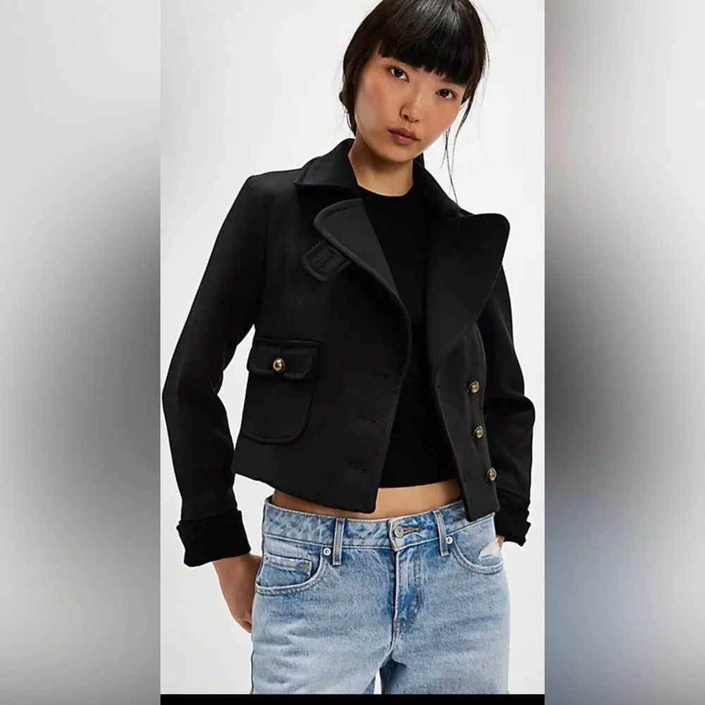 Free People Violet Cropped Coat | Boho Chic Cropped Jacket NWT size XS